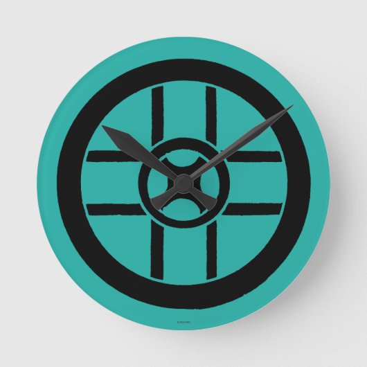北欧記号：ホイールクロス ラウンド壁時計 (正面)