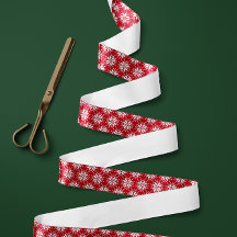 北欧赤と白の雪片パターン