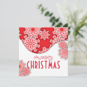 北欧赤と白の雪片メリークリスマス (スタンド正面)