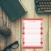 北欧赤と白トインデアプリントパーソナライズされた ポストイット