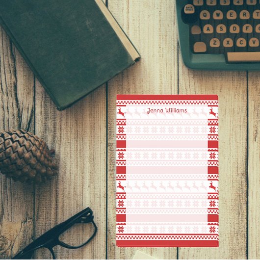 北欧赤と白トインデアプリントパーソナライズされた ポストイット