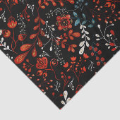 北欧赤白青フローラ水彩 薄葉紙 (詳細)