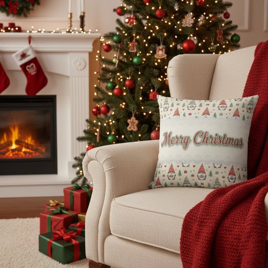 北欧風クリスマスノームスロー枕 クッション