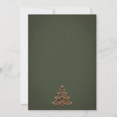 北欧風グリーンクリスマスツリー 招待状 (裏面)