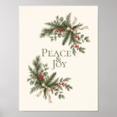 北欧風ボタニカルクリスマス ポスター (正面)