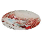 北欧3D冬の風景 カッティングボード (角)