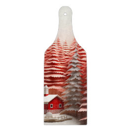 北欧3D冬の風景 カッティングボード