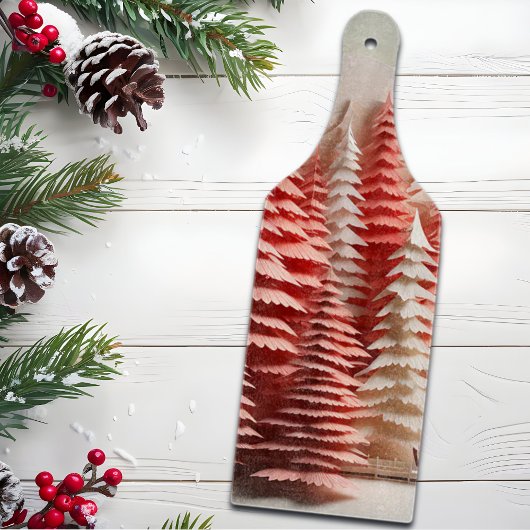 北欧3D冬の風景 カッティングボード