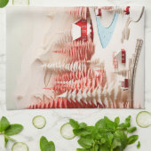 北欧3D冬の風景 キッチンタオル (折り畳み)