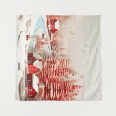 北欧3D冬の風景 タペストリー (正面(横))