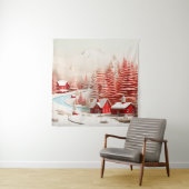 北欧3D冬の風景 タペストリー (インサイチュ)