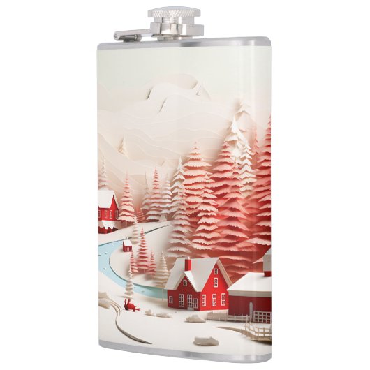 北欧3D冬の風景 フラスク (左)
