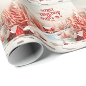 北欧3D冬の風景 ラッピングペーパー (ロールコーナー)