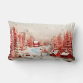 北欧3D冬の風景 ランバークッション (裏面)