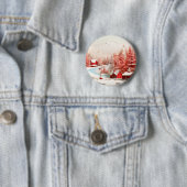 北欧3D冬の風景 缶バッジ (インサイチュ)