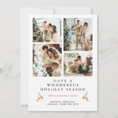 北欧5フォトクリスマスカードボホスカンジホリデー シーズンカード (裏面)