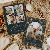 北欧5フォトクリスマスカードボホスカンジホリデー シーズンカード