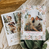 北欧5フォトクリスマスカードボホスカンジホリデー シーズンカード