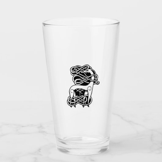 北欧/ケルトの鹿 タンブラーグラス (正面)
