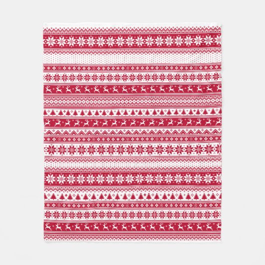 北欧 – スカンジナビア・クリスマス フリースブランケット (正面)