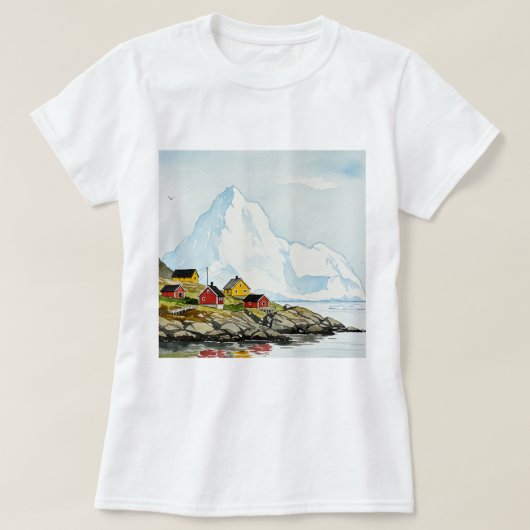 北欧+北極圏の風景 Tシャツ (デザイン正面)