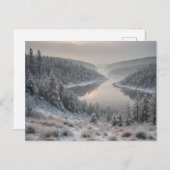 北欧 – 北欧の冬の風景 ポストカード (正面/裏面)