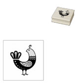 北欧/北欧フォーク鳥、ラブバード、フォークアート ラバースタンプ (押印)