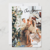 北欧/山写真クリスマスカーパーソナライズされたド シーズンカード (正面)