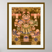北欧×日本イラスト – 日本 ポスター (正面)