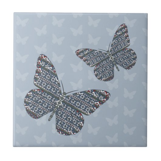 北欧（昆虫）オオカバマダラ、モナークタイル タイル (正面)