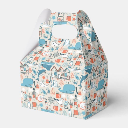 北海かわいいドードルパターン フェイバーボックス (正面サイド)