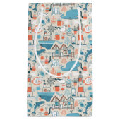 北海のかわいい落書きパターン スモールペーパーバッグ (正面)