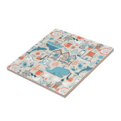 北海のかわいい落書きパターン タイル (側面)