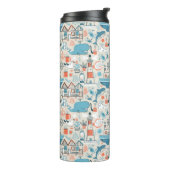 北海のかわいい落書きパターン タンブラー (回転左)