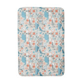 北海のかわいい落書きパターン バスマット (正面縦)