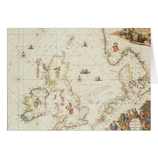北海の地図、c.1675 (正面横)