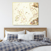 北海の地図， c.1675 キャンバスプリント (インサイチュ (寝室))