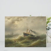 北海の嵐に巻き込まれた蒸気船 カード (スタンド正面)