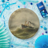 北海の嵐に巻き込まれた蒸気船 ペーパープレート (パーティー)