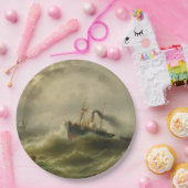 北海の嵐に巻き込まれた蒸気船 ペーパープレート (パーティー)