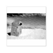 北海の緑のビーチ椅子 セルフインキングスタンプ (デザイン)