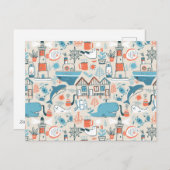 北海カワイトドールパターン シーズンポストカード (正面/裏面)