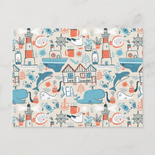 北海カワイトドールパターン シーズンポストカード (正面)