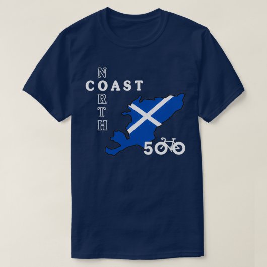 北海岸500サイクルチャレンジ  Tシャツ (デザイン正面)