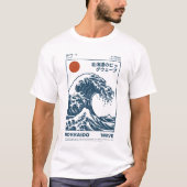 北海道の波 – 日本のサーフ Tシャツ (正面)