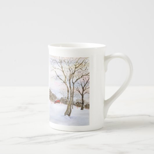 北海道の雪の骨灰磁器の貴重品箱のマグ ボーンチャイナマグカップ (右)