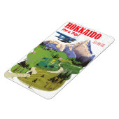 北海道ヴィンテージヴィンテージスタイル旅行ポスター マグネット (左側)