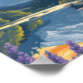 北海道ヴィンテージ芸術旅行イラストレーション ポスター (角)