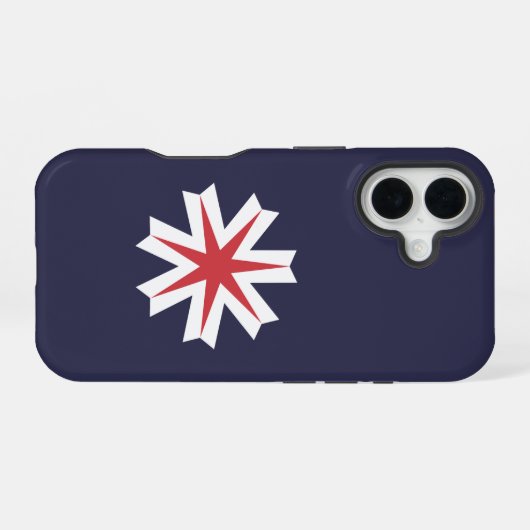 北海道国旗 iPhone 16ケース (裏面横)