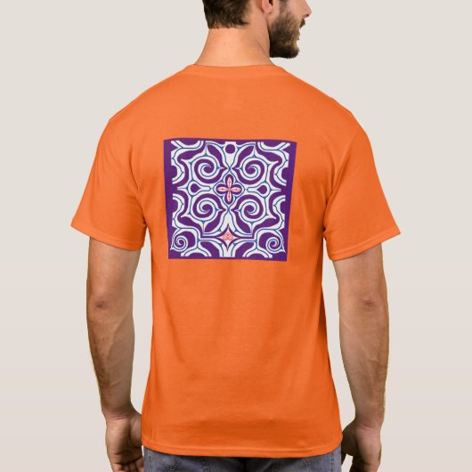 北海道 アイヌ柄 シャツ Hokkaido Ainu pattern T-shirt Tシャツ (裏面)